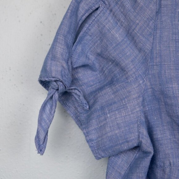 Talbots chambray embroidered top-SP - Picture 3 of 5